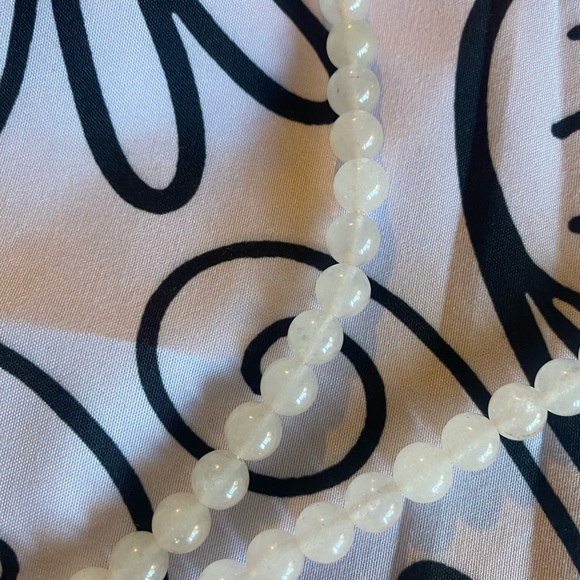 New Pink Beaded Long Necklace with Tassel - Picture 5 of 6